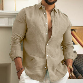 (PAGUE 1 LEVE 2) Camisa de Linho Premium Masculina + BRINDE