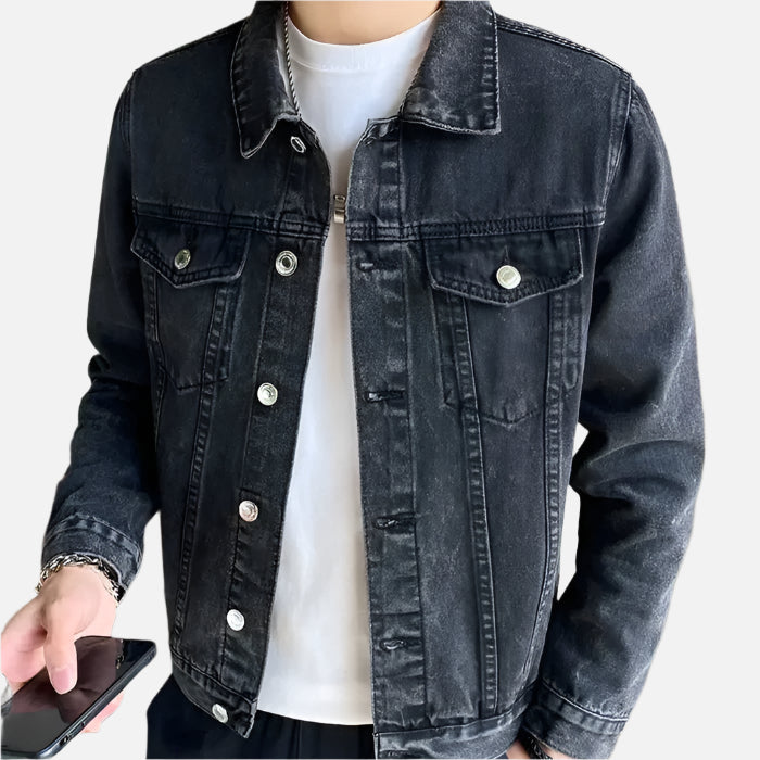 Jaqueta Jeans Masculina com Botões Firenzo