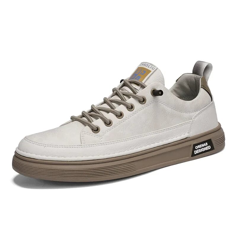 (PAGUE 1 LEVE 2 - PROMOÇÃO EXCLUSIVA) Sapatênis Masculino Em Couro Premium Orenas + BRINDE