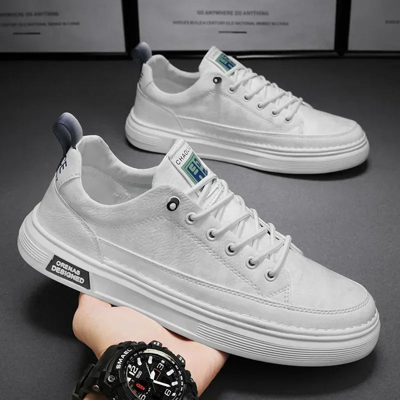 (PAGUE 1 LEVE 2 - PROMOÇÃO EXCLUSIVA) Sapatênis Masculino Em Couro Premium Orenas + BRINDE